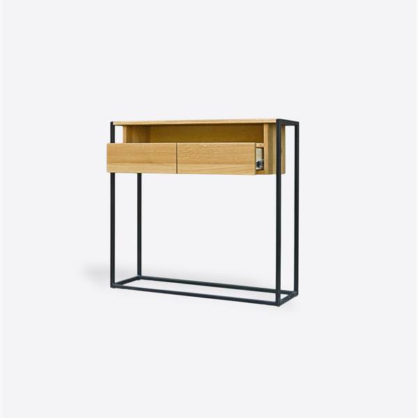 Konsolentisch mit Schubladen Flur MERIS Braun - Eiche - 95 x 90 x 30 cm