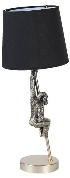 Tischlampe Affe Saraa Silber - Kunststoff - 20 x 49 x 20 cm