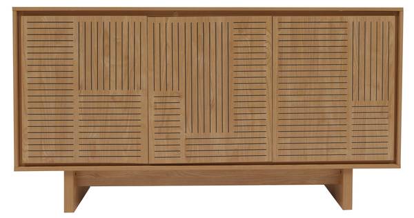 Sideboard O35 Beige - Holzwerkstoff - Holz teilmassiv - 160 x 86 x 40 cm