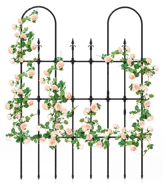 Garten-Spalier SF6494DE Schwarz - Metall - 1 x 186 x 146 cm
