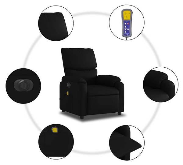 Massagesessel 3032278-4 Schwarz