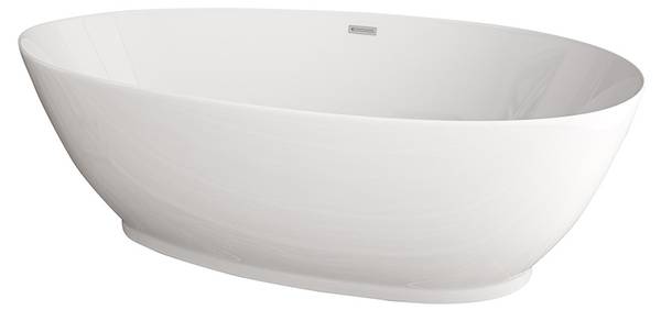 Vrijstaand bad DELIA wit - hars - 180 x 58 x 90 cm