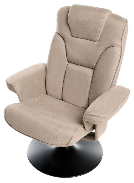 Fernsehsessel NYKS 2-tlg Beige - Schwarz - Grau - Textil - 87 x 98 x 81 cm