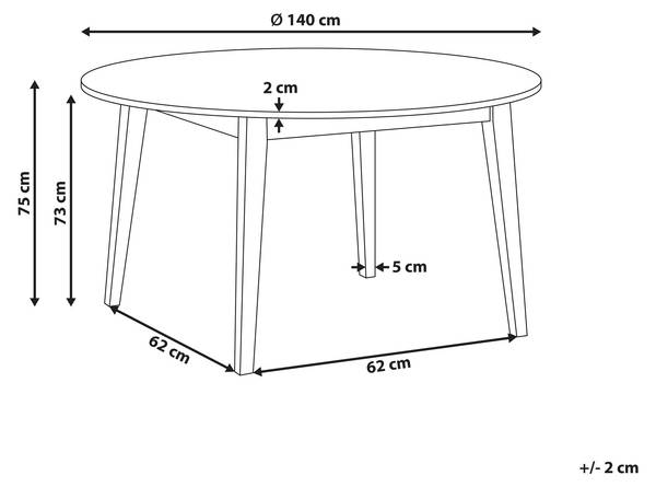 Esszimmertisch HUNTLEY Braun - Dunkelbraun