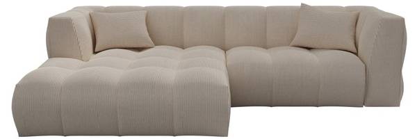 Sofa ohne Schlafmöglichkeit NAEMIA Weiß - Textil - 161 x 70 x 272 cm