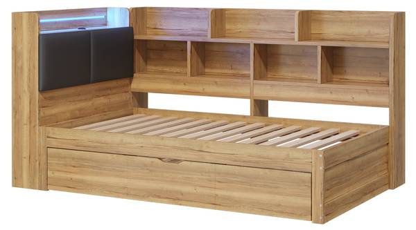 Kinderbed GLOWMU Ⅰ bruin - plaatmateriaal op houtbasis - 110 x 91 x 224 cm