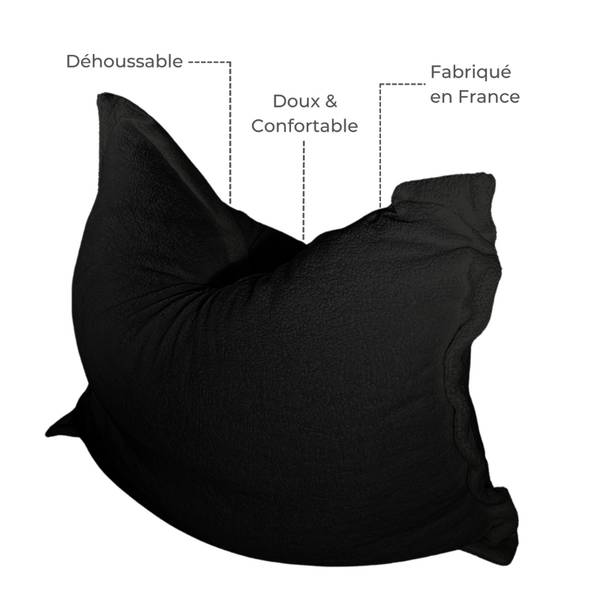 Sitzsack BOUCLESTOFF Schwarz