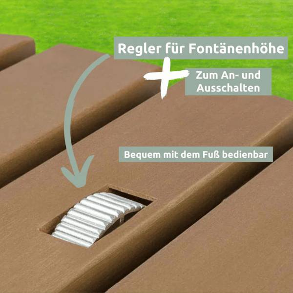 Gartendusche eckig TYLIX Braun - Holzwerkstoff - 70 x 7 x 55 cm