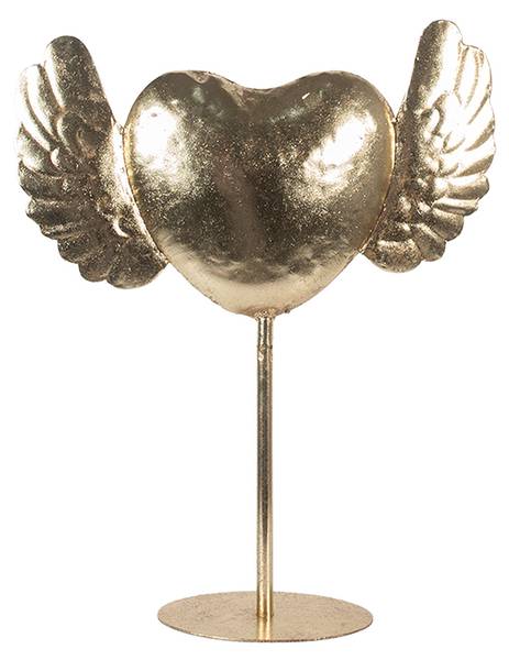 Dekorationsfigur Herz Xmas&Rank Gold - Metall - 11 x 47 x 38 cm