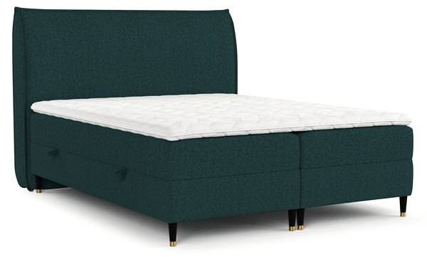 Boxspringbett Melba Grün - Liegefläche Länge: 160 cm