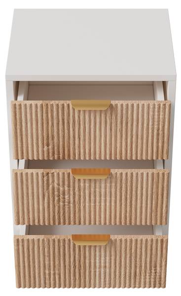 Nachttisch TLP02 Braun - Metall - Massivholz - 40 x 62 x 40 cm