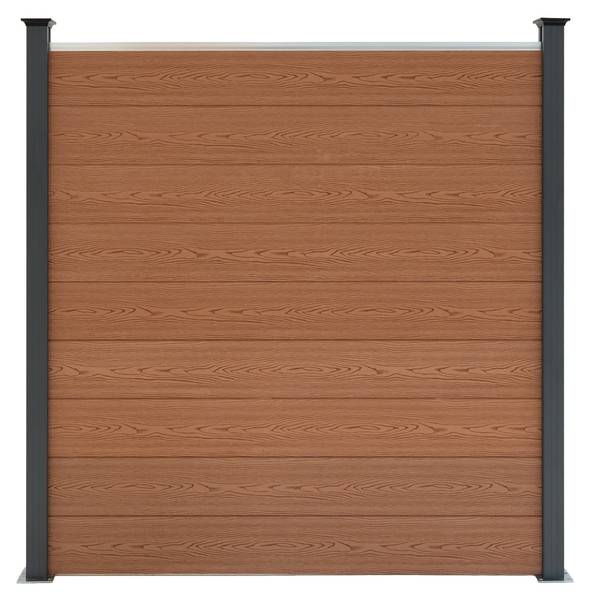 Gartenzaun 40372 7er Set Braun - Holzwerkstoff - 526 x 526 x 7 cm