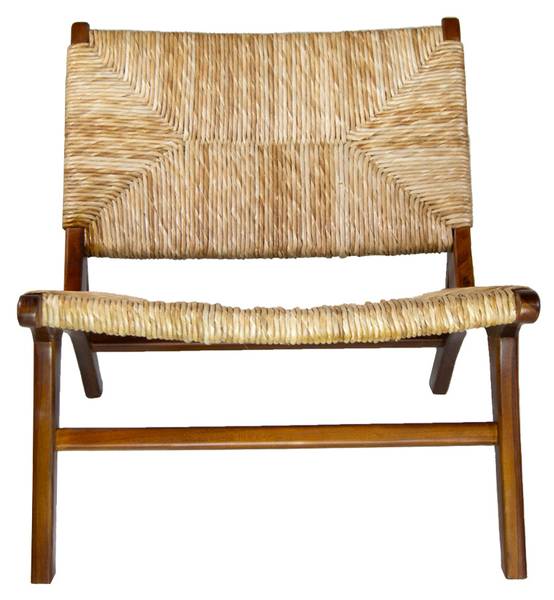 SESSEL AUS HOLZ UND PANDANO 60 x 83 x 75 Braun - Massivholz - 60 x 75 x 83 cm
