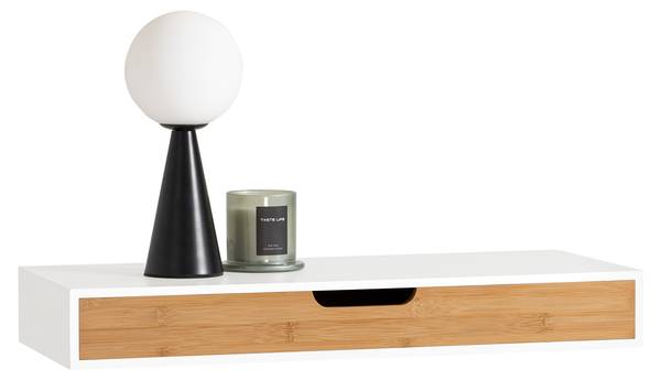 Schweberegal FRG93-WN Braun - Holzwerkstoff - 60 x 8 x 25 cm