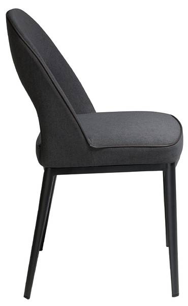 Stuhl 4023 Schwarz - Mischgewebe - Strukturstoff - Flachgewebe - Webstoff - 47 x 80 x 50 cm