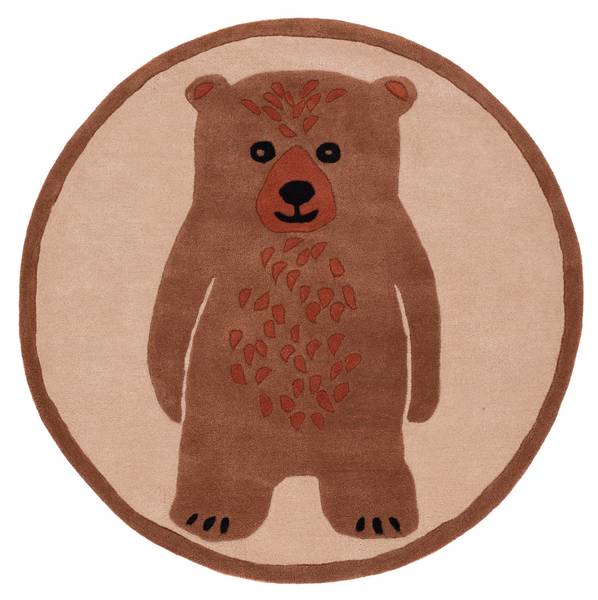Kurzflorteppich Bär Polarlichter Pracht Braun