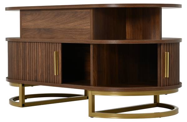 Couchtisch Hermes Ⅷ Braun - Holzwerkstoff - 100 x 64 x 50 cm