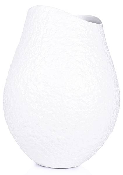 Vase Vagur Weiß - Keramik - 29 x 33 x 29 cm