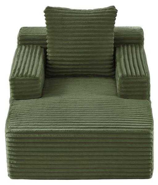 Chaiselongue Liv-Lam Grün - Textil - 81 x 50 x 117 cm