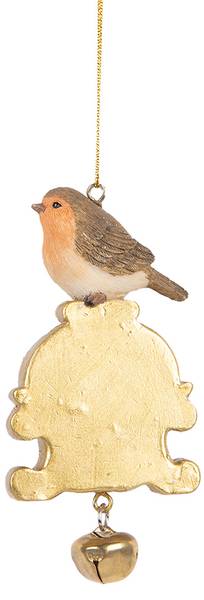 Weihnachtsanhänger Vogel MC665664 Braun - Kunststoff - 3 x 11 x 6 cm