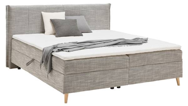 Boxbett VELORIA Grau - Textil - 176 x 1 x 160 cm