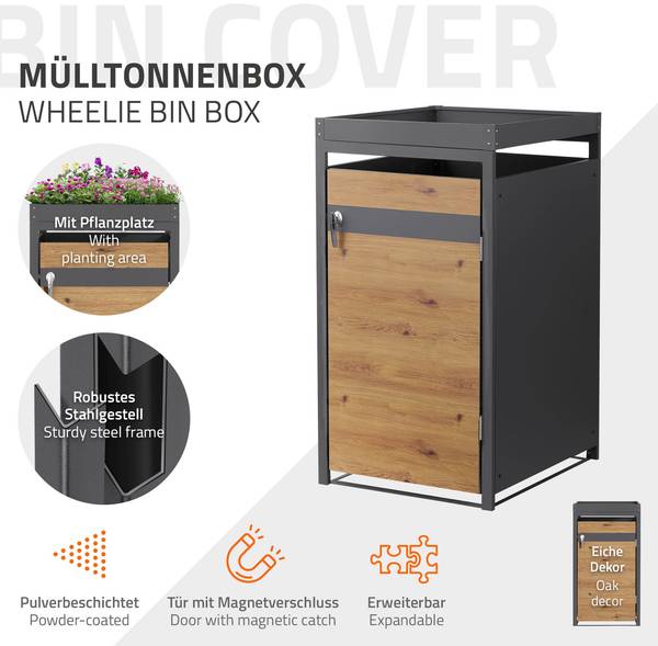 Abri à poubelles NAPOLI Largeur : 68 cm