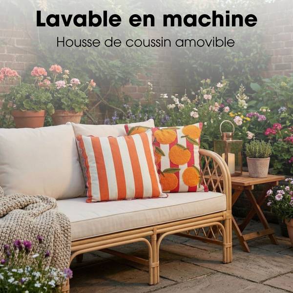 Sierkussen MEMIHO111400036 oranje - textiel - 45 x 10 x 45 cm