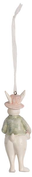 Anhänger Kaninchen 42754 Weiß - Kunststoff - 4 x 10 x 4 cm