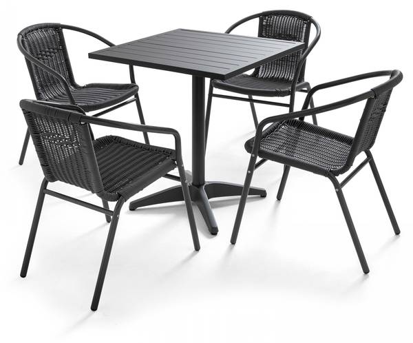 Bistromöbel Chelsea Grau - Metall - 70 x 72 x 70 cm