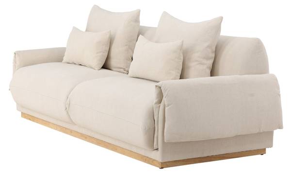 3-Sitzer Sofa Mollösund Beige - Flachgewebe - 237 x 82 x 95 cm