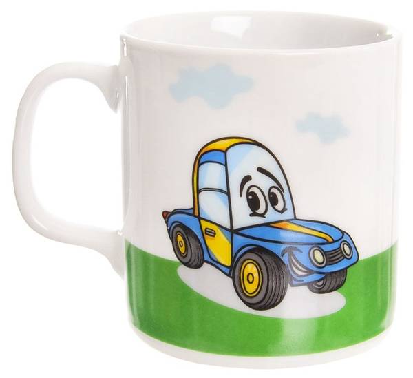 Kindergeschirr 3er Set 112351 Blau - Grün - Rot - Porzellan - 22 x 9 x 32 cm