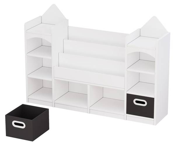 Kinderbuchregal LucyWoody Ⅳ Weiß - Holzwerkstoff - 30 x 90 x 130 cm