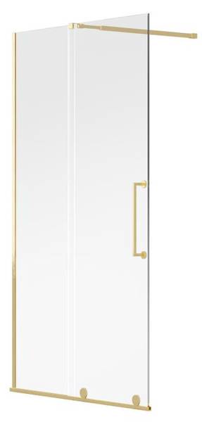 Duschwand YOREM Gold - Metall - 1 x 200 x 120 cm