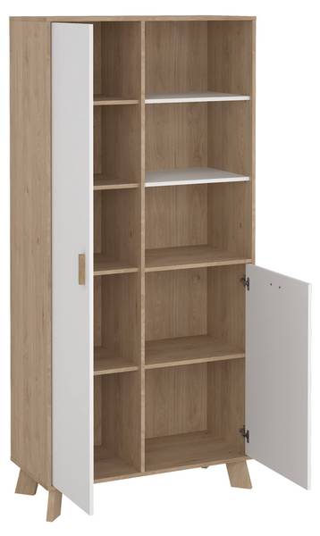Vitrine Esme Braun - Holzwerkstoff - 89 x 188 x 40 cm