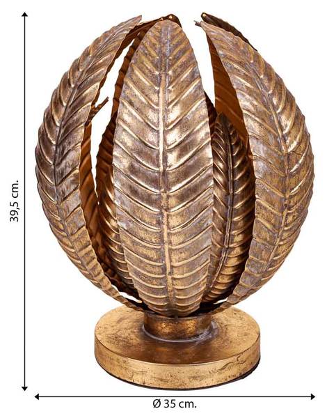 Tischlampe 4523288362 Gold - Metall - 35 x 40 x 35 cm