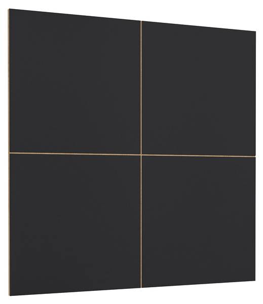 Wandpaneel CELINE Schwarz - Braun - Holzwerkstoff - 146 x 146 x 2 cm