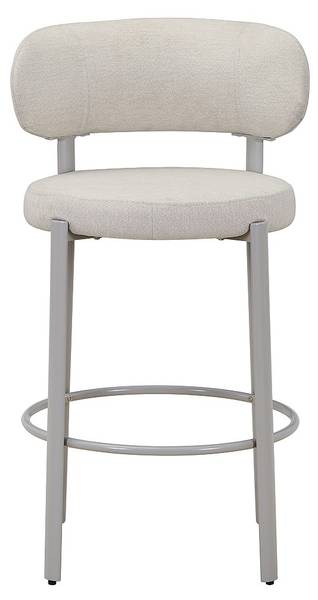 Barhocker ASILOVA 2er-Set Weiß - Textil - 54 x 95 x 53 cm