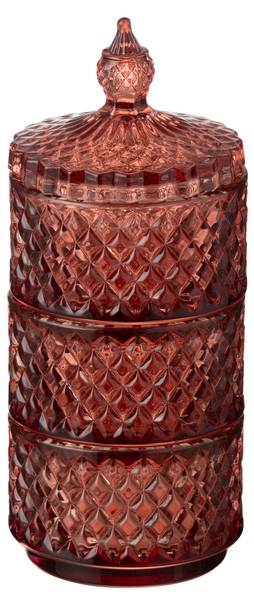 Aufbewahrungsdose Festive Fusion Orange - Glas - 9 x 20 x 9 cm
