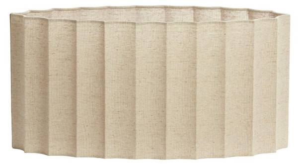 Lampenschirm Disli Beige - Strukturstoff - Stahl - 21 x 22 x 45 cm
