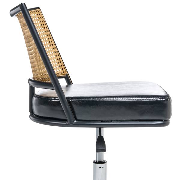 Bürostuhl NOME Schwarz - Braun - Silber - Kunstleder - 50 x 73 x 50 cm
