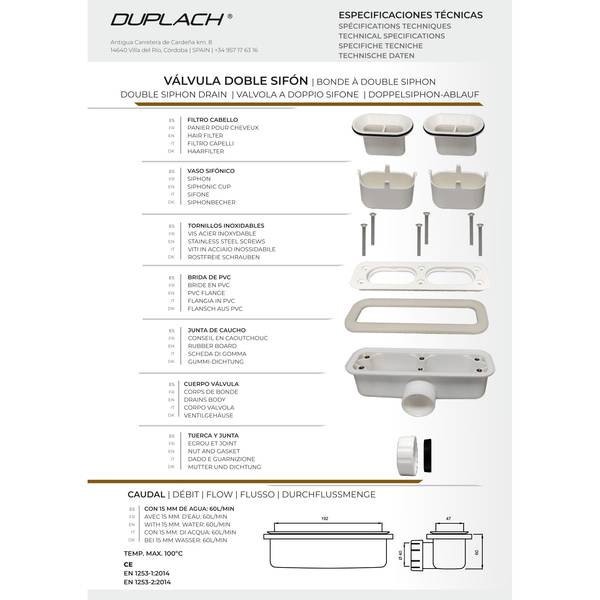 Duschwanne  SUEZ 90 x 170 cm