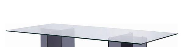Esstisch BYLENA Grau - Glas - 200 x 75 x 100 cm