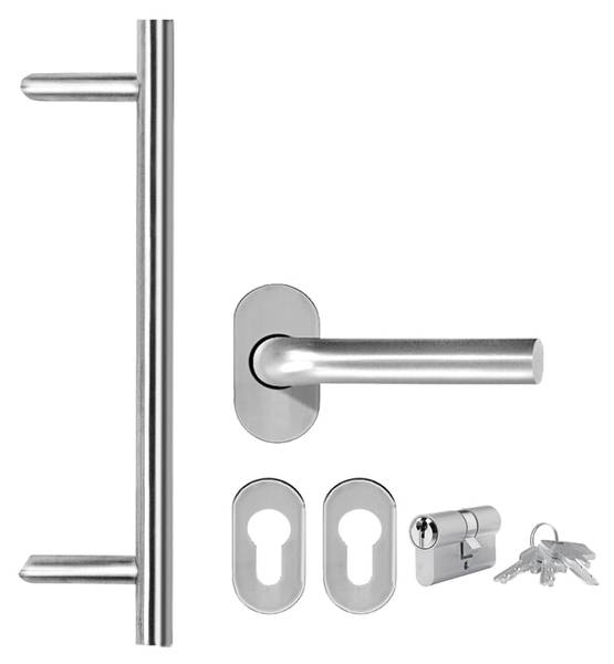 Porte 299909-2 Gris - Blanc - PVC - 98 x 200 x 1 cm