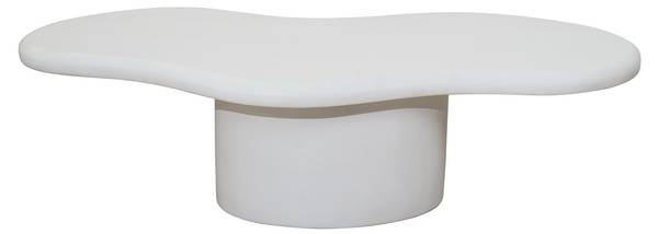 Couchtisch TORNIO Weiß - Stein - 129 x 11 x 59 cm