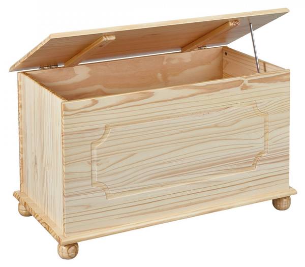 Containerbank Braun - Massivholz - 53 x 47 x 89 cm