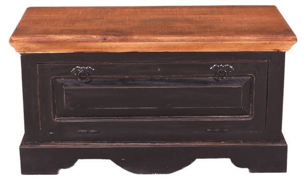 CORSICA Schuhschrank Schwarz - Gelb - Mango - 85 x 45 x 40 cm