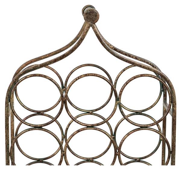 Weinregal COUNTRY Schwarz - Bronze - Braun
