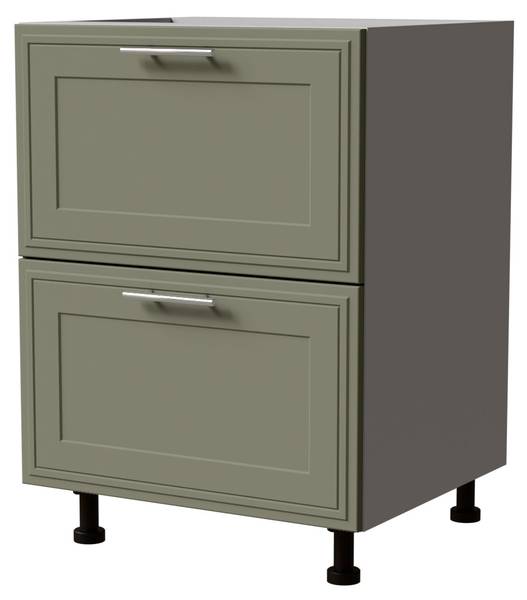 Schubladenunterschrank SALO D2 60 Grau - Grün