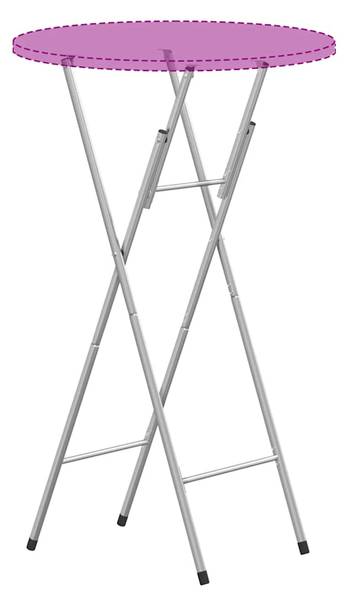 Tischbein 3002645 Silber - Stahl - 45 x 108 x 53 cm