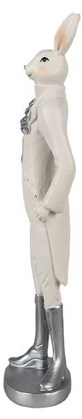 Figur Kaninchen DekoEaster-Zion Weiß - Kunststoff - 8 x 40 x 11 cm